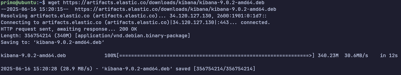 Download Kibana Package