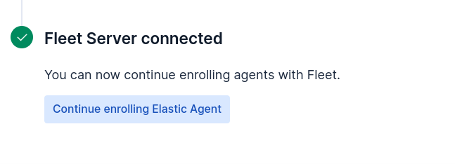 Fleet Server Connected