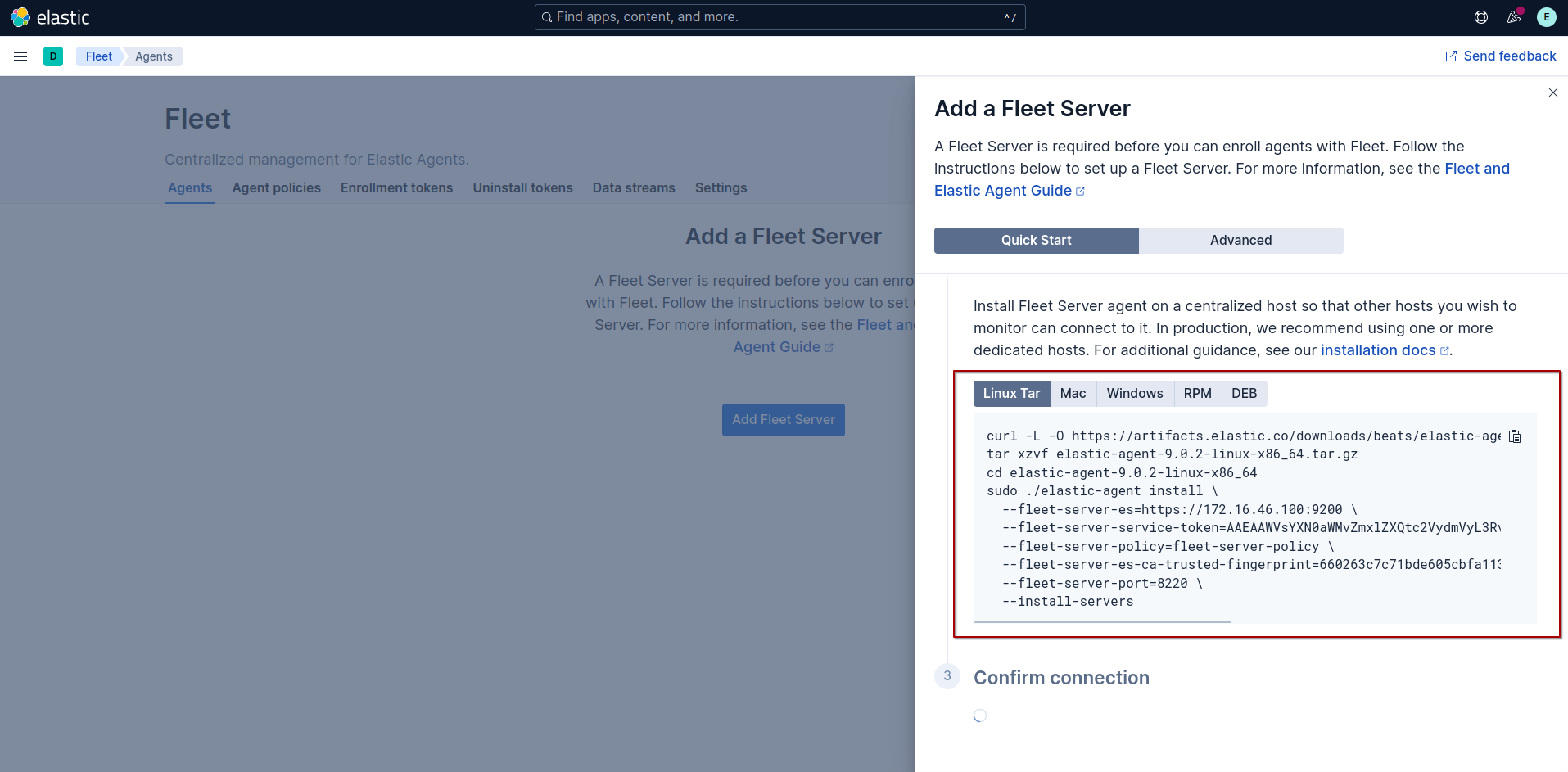 Fleet Server Install Command
