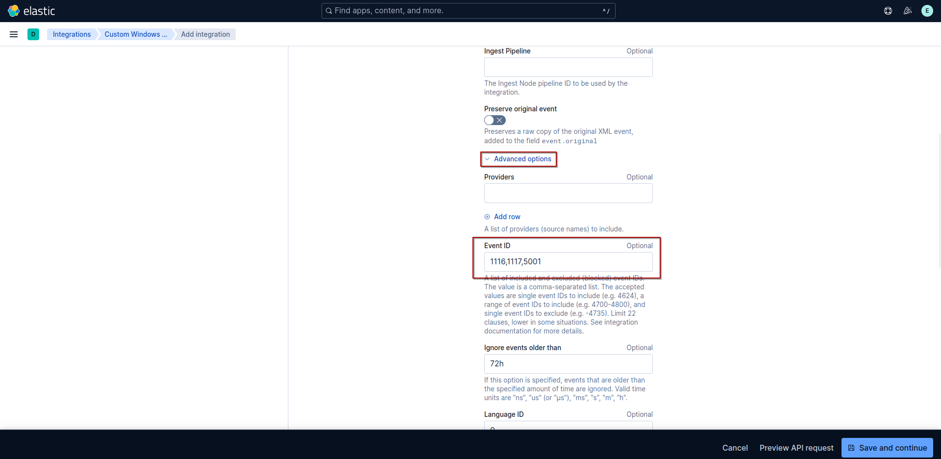 Include Windows Defender Events