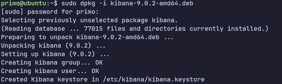 Installing Kibana Package