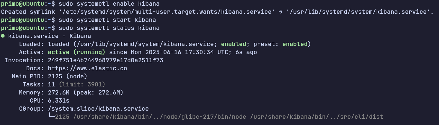 Kibana Service Status