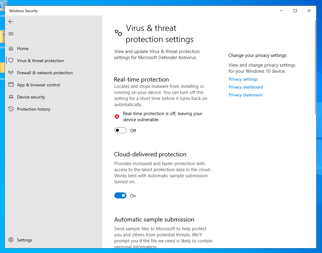 Disable Windows Defender